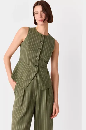 Whistles Lottie Pinstripe Tailored Waistcoat