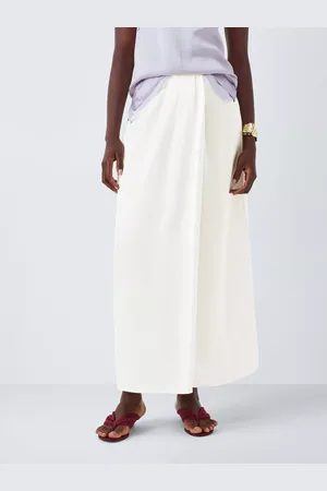John Lewis Editions Linen Tencel Blend Draped Maxi Skirt