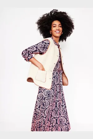 Boden Marcia Abstract Floral Jersey Shirt Dress