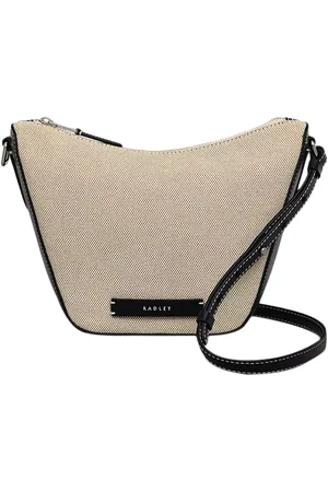Radley Oak Street Leather Canvas Crossbody Bag