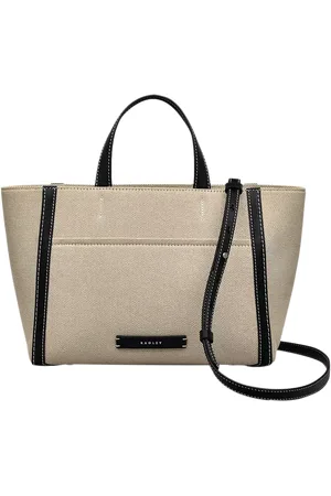 Radley Oak Street Leather Canvas Grab Bag