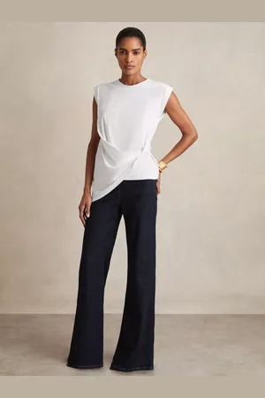 Reiss Tilly Cotton Cap Sleeve Top