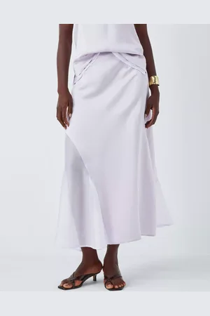 John Lewis Editions Linen Tencel Blend Sheer Panel Maxi Skirt