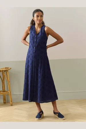 BRORA Organic Cotton Sleeveless Midi Dress