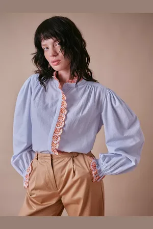 Cape Cove Jewel Trim Blouse