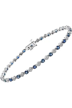 Mogul 9ct Gold Diamond and Sapphire Tennis Bracelet