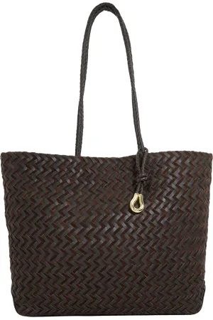 Dune Daxon Woven Leather Tote Bag