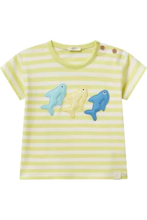 Benetton Baby Cotton Applique Stripe T-Shirt