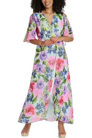 South Beach Floral Wrap Maxi Dress