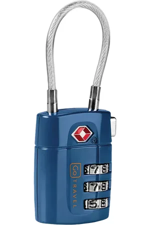 Go Travel Reisaccessoires TSA Approved Luggage 3-Digit Combination Cable Padlock, Pack of 2
