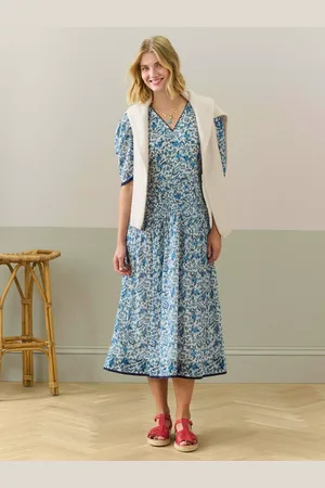BRORA Organic Cotton Paisley Floral Print Dress