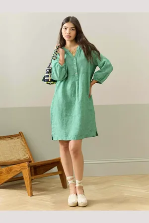 BRORA Linen Houndstooth Linen Tunic