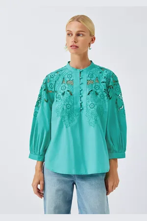 AND/OR Joelle Floral Cutwork Top
