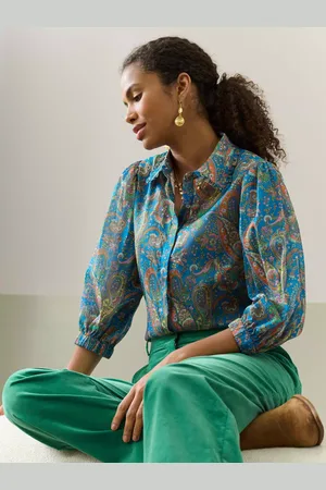BRORA Cotton Chiffon Liberty Print Blouse