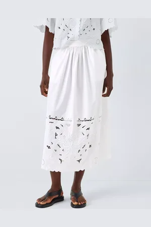 AND/OR Effie Embroidered Cotton Blend Skirt