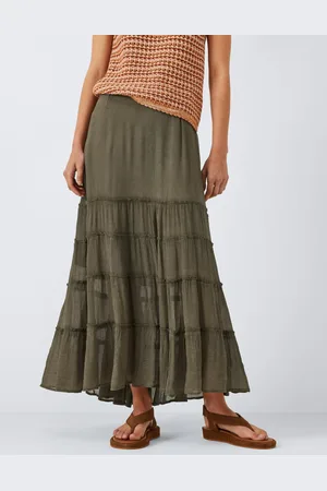 AND/OR Textured Tiered Maxi Skirt