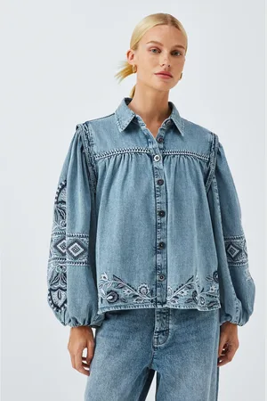 AND/OR Embroidered Denim Shirt