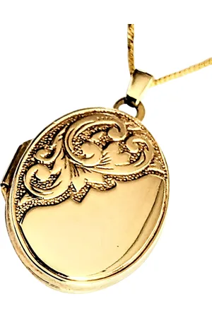 L & T Heirlooms Pre-loved 9ct Engraved Locket Pendant