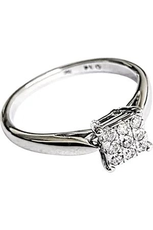 L & T Heirlooms Pre-loved 9ct Square Cushion Diamond Ring