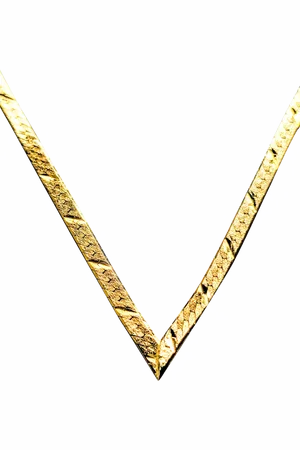 L & T Heirlooms Pre-loved 9ct V-Shaped Necklace, Circa 1984