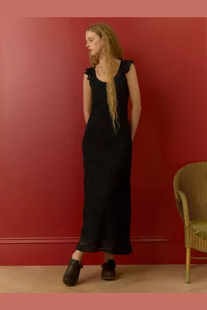 BRORA The Embroidered Tulle Maxi Dress