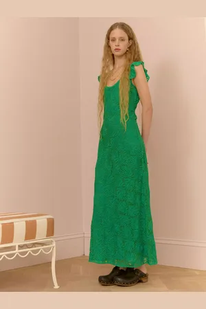 BRORA The Embroidered Tulle Maxi Dress