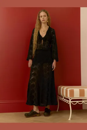 BRORA The Embroidered Tulle Maxi Skirt