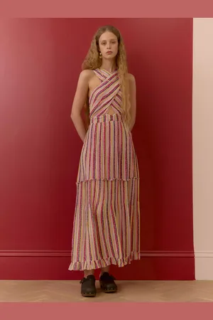 BRORA The Broken Stripe Crossover Summer Dress