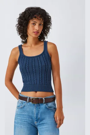 AND/OR Cable Knit Vest Top