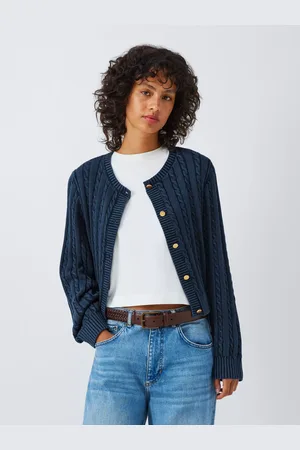 AND/OR Cable Knit Cropped Cardigan