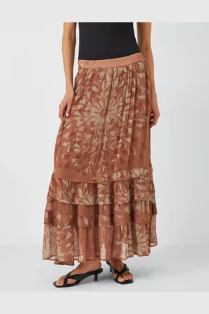 AND/OR Colby Floral Tiered Maxi Skirt