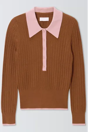 AND/OR Colour Contrast Knit Polo Shirt