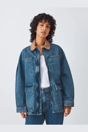 AND/OR Contrast Collar Denim Jacket