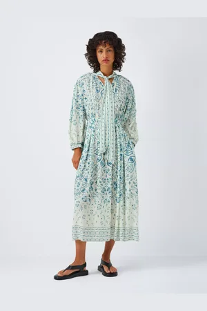 AND/OR Amily Scarf Print Midi Dress