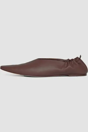 Joseph Leather Pointy Ballerina Shoes