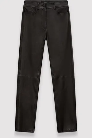 Joseph Leather Stretch Teddy Trousers