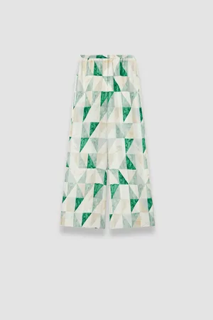 Joseph Thoresby Marble Print Silk Trousers