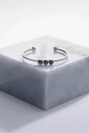 Karen Millen Hand Set European Crystal Trio Cuff
