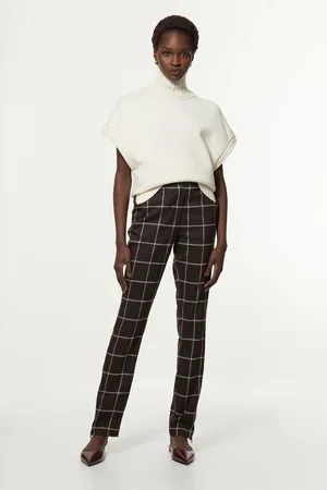 Karen Millen Tall Check Straight Leg Tailored Trouser