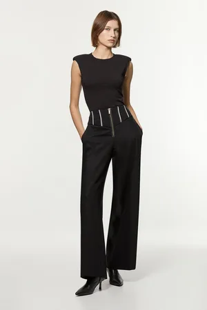 Karen Millen Tailored Stitch Detail Straight Leg Trouser