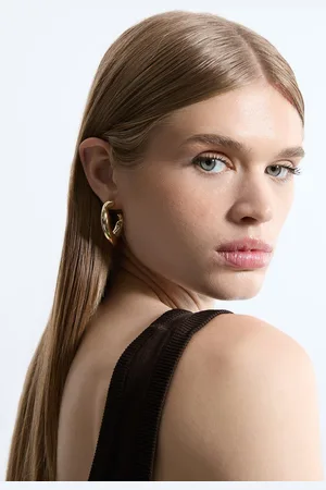 Karen Millen Chunky Twisted Hoops