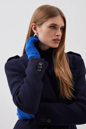Karen Millen Soft Touch Wool Blend Knit Gloves