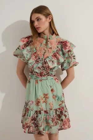 Karen Millen Floral Applique Lace Mini Dress