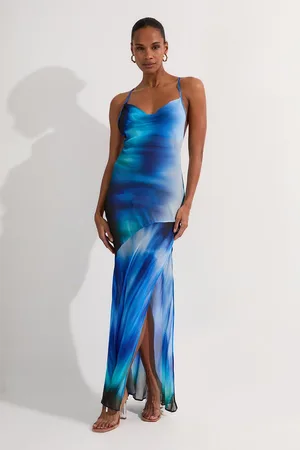 Karen Millen Beach Viscose Georgette Ombre Woven Strappy Slip Dress