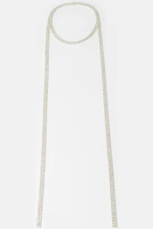Karen Millen Diamante Chain Wrap Necklace