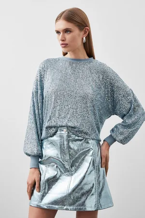 Karen Millen Stretch Jersey Sequin Sweatshirt