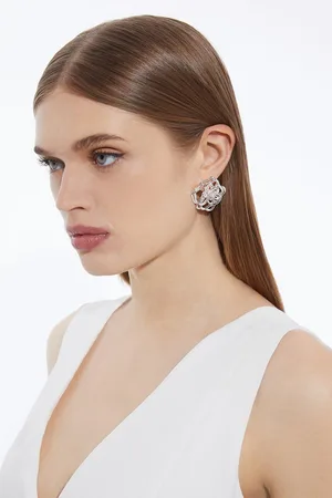 Karen Millen Flower Stud Statement Earring