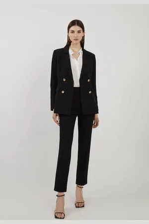 Karen Millen Tailored High Waisted Slim Leg Trousers