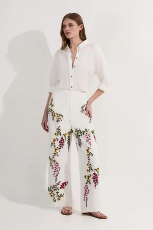 Karen Millen Tall Embroidered Woven Trouser