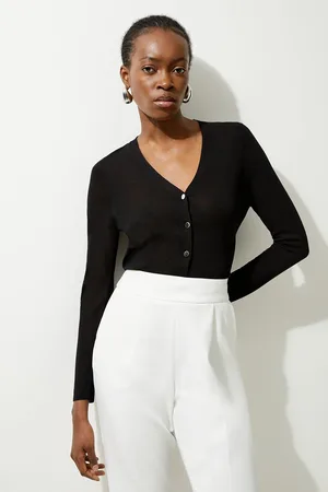 Karen Millen Lightweight Viscose Blend Summer Knit Cardigan